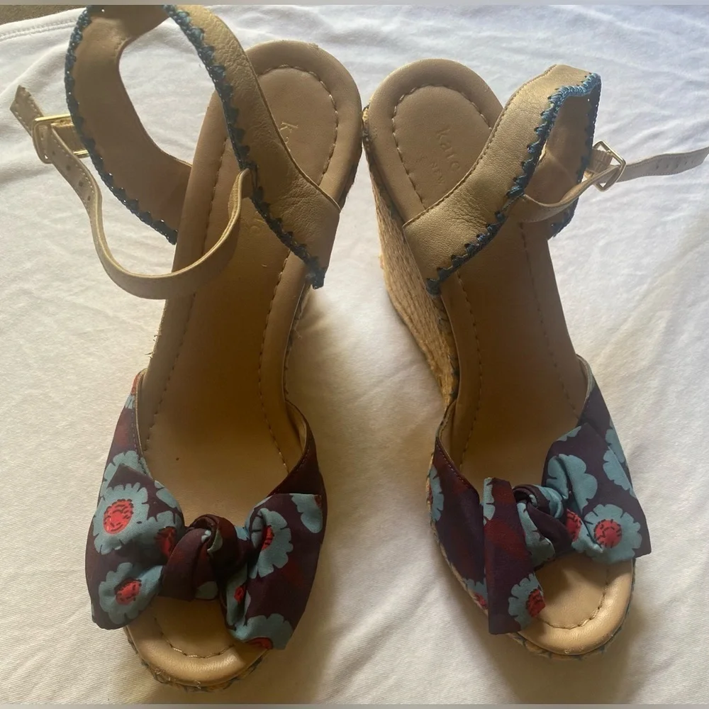 Kate spade floral wedges
